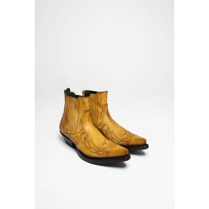 Leather Cowboy Ankle Boots | Premium Leather