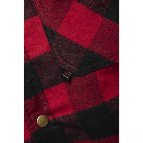 Men's Red and Black Checkered Armoured Motorcycle Shirt Kevlar Lined Riding 