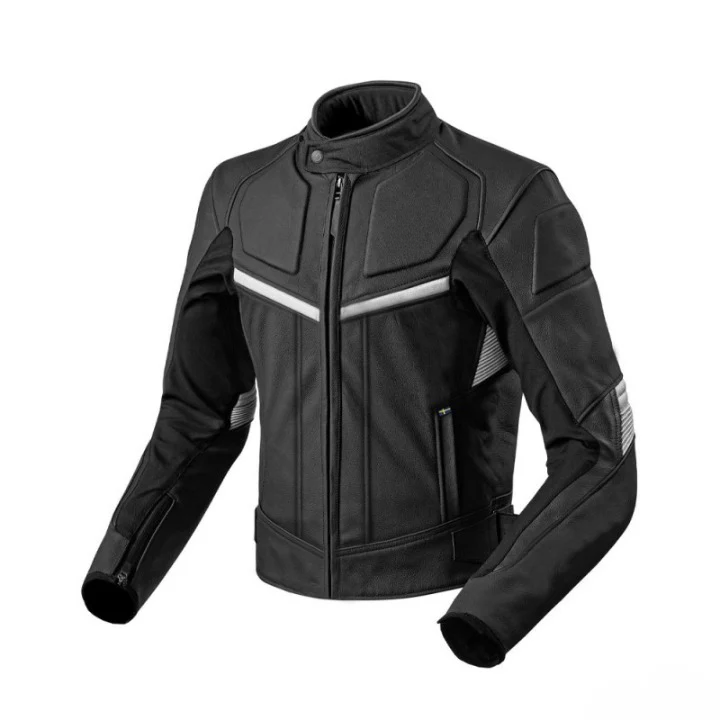 Men’s Black Reflective Armored Motorcycle Jacket