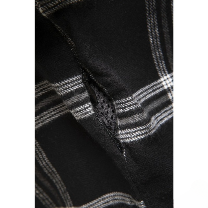 Men's Black and Grey Armoured Motorcycle Flannel &nbsp;Protective Riding Overshirt