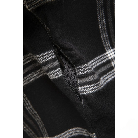 Men's Black and Grey Armoured Motorcycle Flannel &nbsp;Protective Riding Overshirt