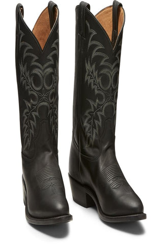 Men's Classic Black Leather Cowboy Boots  Premium Western Boots