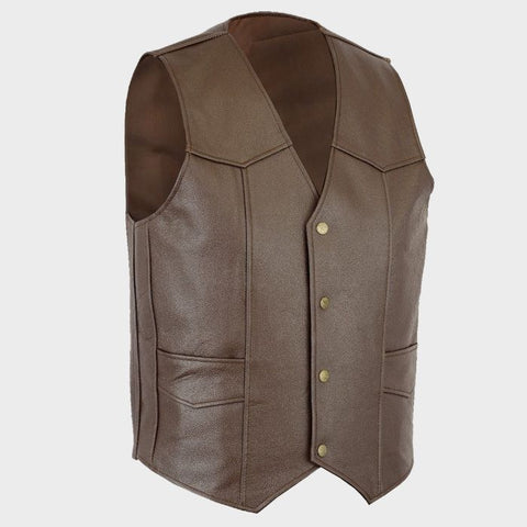 Men's Leather Vest | Handmade Biker cow leather Vest For Men / special gift for someone special person .