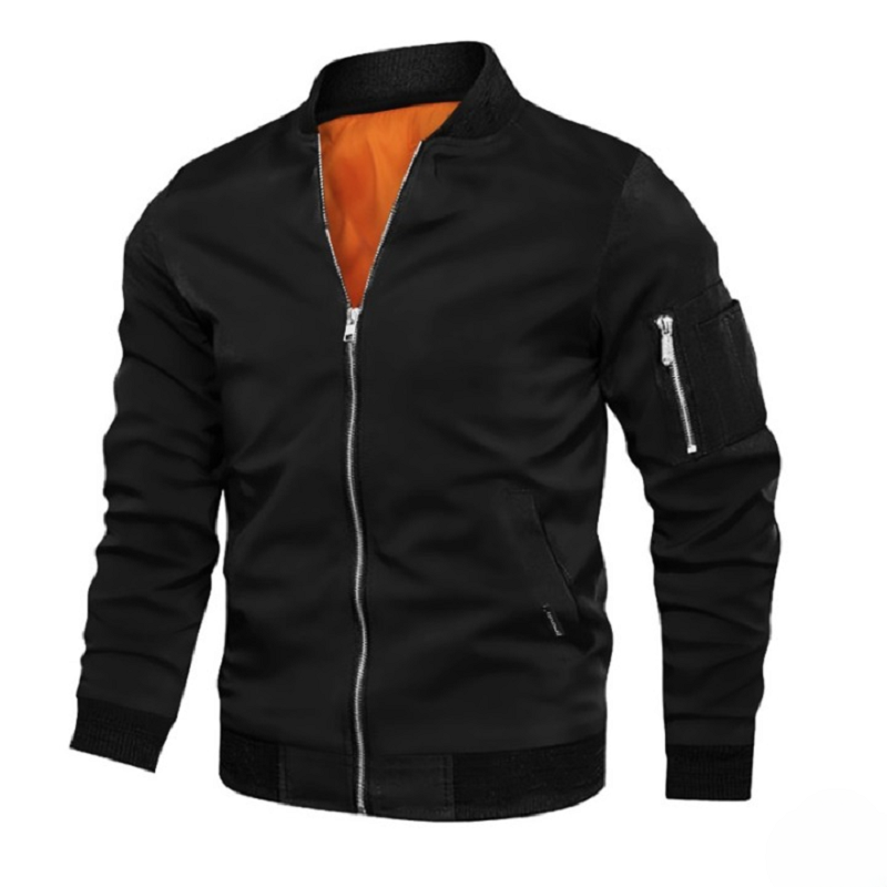 Men’s Textile Motorcycle Jacket - Slim Fit Lightweight Bomber with Armor Pockets
