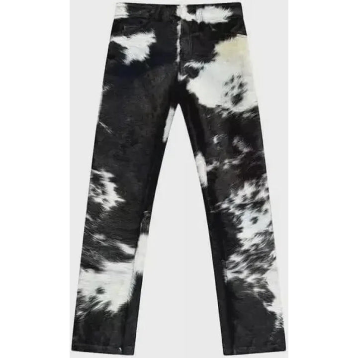 Men's Genuine Cowhide Leather Pants –
Natural Hair