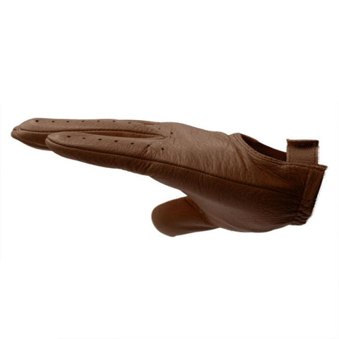 Men’s Classic Brown Sheepskin Leather Driving Gloves – Unlined & Breathable Comfort