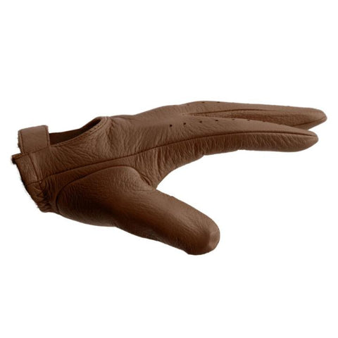 Men’s Classic Brown Sheepskin Leather Driving Gloves – Unlined & Breathable Comfort