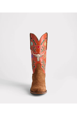Men’s High Cowboy Boots – Fully-Stitched Western Motif Leather Boots & Shoes