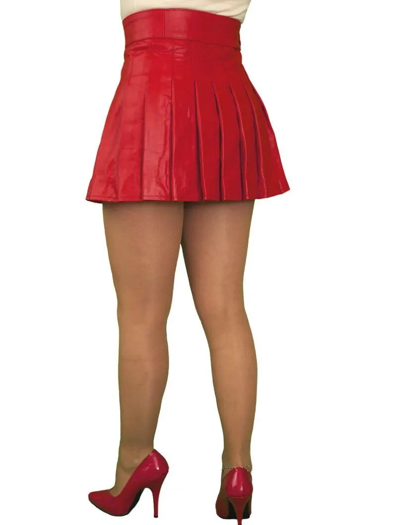 Women's & Girls 100% Genuine High Quality Soft Lambskin Leather New Design Cropped Motor Slim fit Mini Skirt