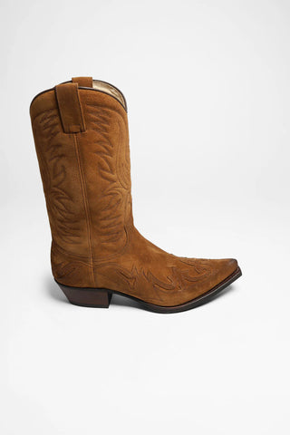 Men's Premium Brown Suede Cowboy Boots | Classic Western Style