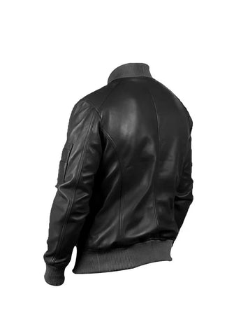 Men’s Black Leather Jacket – Genuine Cow Leather Slim Fit Outerwear | Handmade Stylish Biker Coat