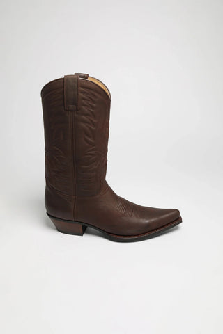 Men's Classic Brown Leather Cowboy Boots | Premium Western Style Footwear