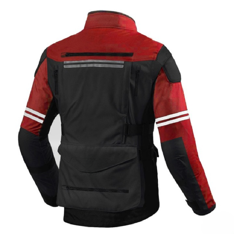 Red Textile Motorcycle Jacket | Armored Adventure Touring Gear