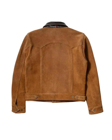 Handmade Suede Leather Trucker Jacket | American Western Style |Classic Vintage Men’s Genuine Leather Outerwear