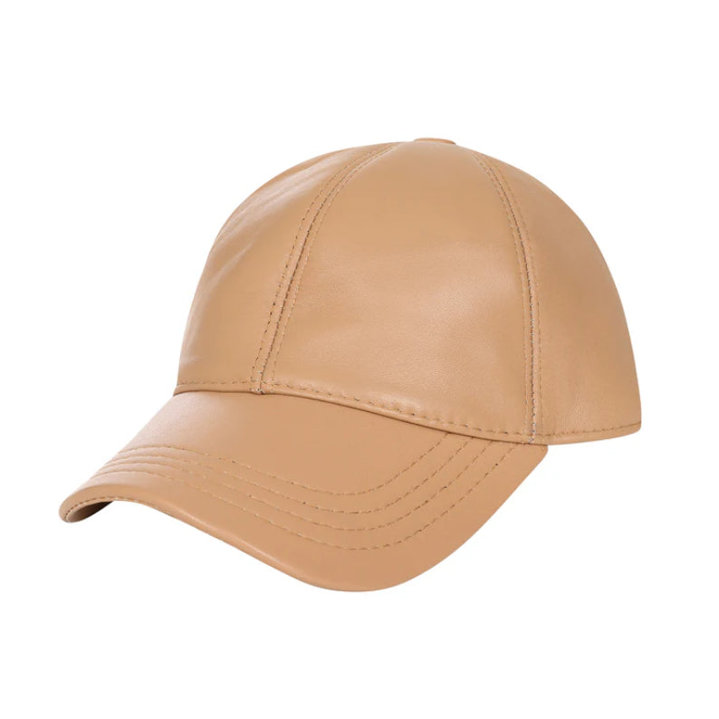 Tan Leather Baseball Cap UK | Premium Genuine Leather Cap for Men & Women