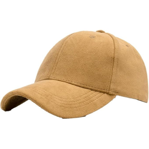 Unisex Tan Suede Baseball Cap | Handmade Premium Suede UK