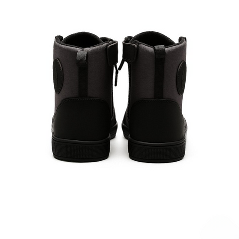 Men’s Urban Leather Motorcycle Riding Sneakers – Reinforced Retro Biker Boots