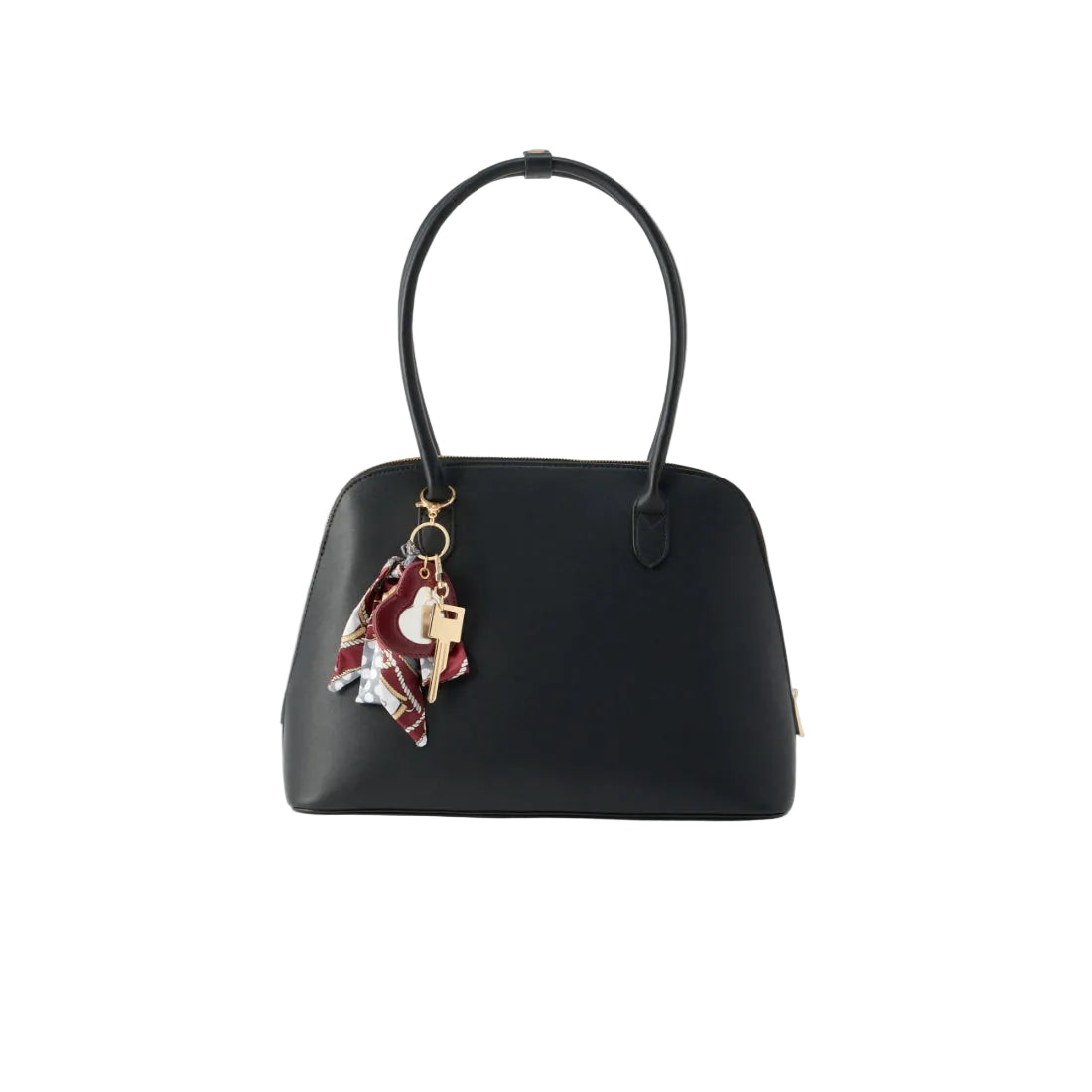 Women Real Leather Handbag Black Structured Shoulder Bag Luxury Top Handle Purse