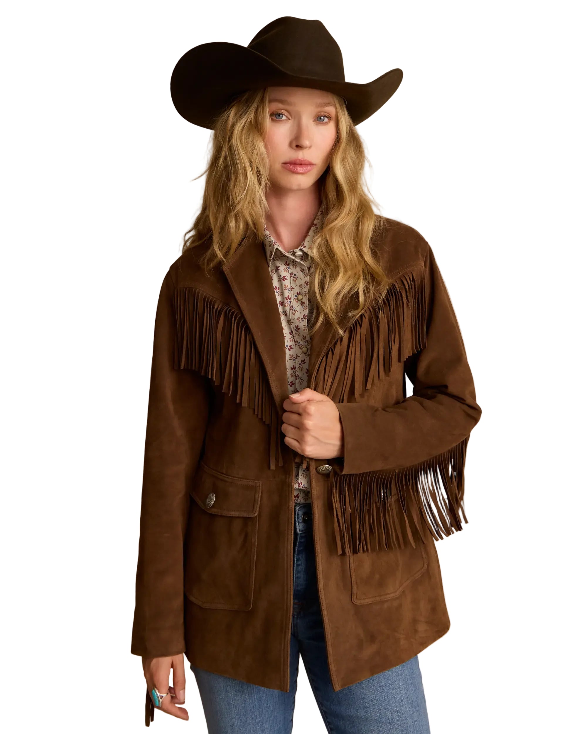 Women Real Suede Fringe Jacket | Western Cowgirl Genuine Leather Jacket