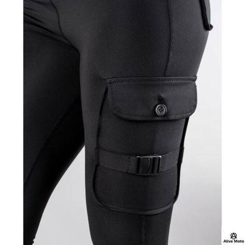 Biker Lady Cargo Touring Motorcycle Leggings – Stylish Protective Riding Pants for Women