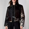 Genuine Cowhide Leather Jacket for Women – Natural Hair-On Cow Skin Coat, Stylish Western Outerwear, Durable Handmade Fashion Jacket