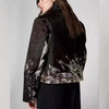 Genuine Cowhide Leather Jacket for Women – Natural Hair-On Cow Skin Coat, Stylish Western Outerwear, Durable Handmade Fashion Jacket