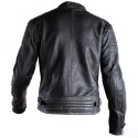 mens black leather motorcycle jacket premium biker wear with zipper closure protective riding gear stylish durable classic moto fashion