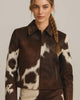 Women's Genuine Cowhide Hair-On Leather Jacket – Natural Pony Skin Cow Print Coat – Handmade Real Cow skin Western Outerwear
