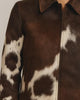 Women's Genuine Cowhide Hair-On Leather Jacket – Natural Pony Skin Cow Print Coat – Handmade Real Cow skin Western Outerwear