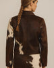 Women's Genuine Cowhide Hair-On Leather Jacket – Natural Pony Skin Cow Print Coat – Handmade Real Cow skin Western Outerwear