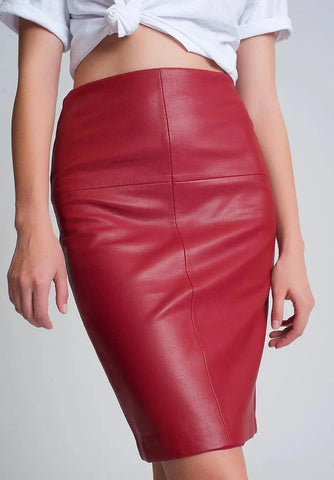 Women's & Girls Genuine High Quality Lambskin leather mini skirt