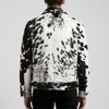 Men's Real Cowhide Hair-On Jacket – Black & White Western Cowboy Leather Coat – Handmade Cow Print Outerwear