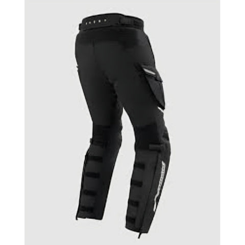 Men’s Black Motorcycle Riding Pants – Protective Leather Textile Racing Trousers with Knee Armor