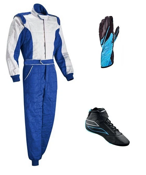 Go Kart Racing Suit Kit - Level 2 Protection, Digital Printed Suit with Karting Shoes & Gloves