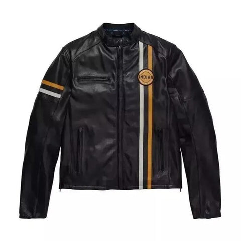 Indian Motorcycle Replica Leather Jacket -Men's Black Leather jacket Genuine Leather Jacket Is a Perfect Gift for Any Special Person