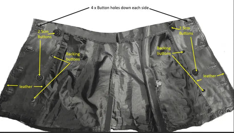 A-Line Genuine Lambskin Leather Skirt – Below Knee, Side Belt Closure, Fully Lined