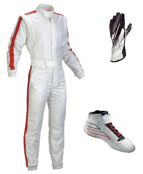 Go Kart Racing Suit Kit - Level 2 Protection, Digital Printed Suit with Karting Shoes & Gloves