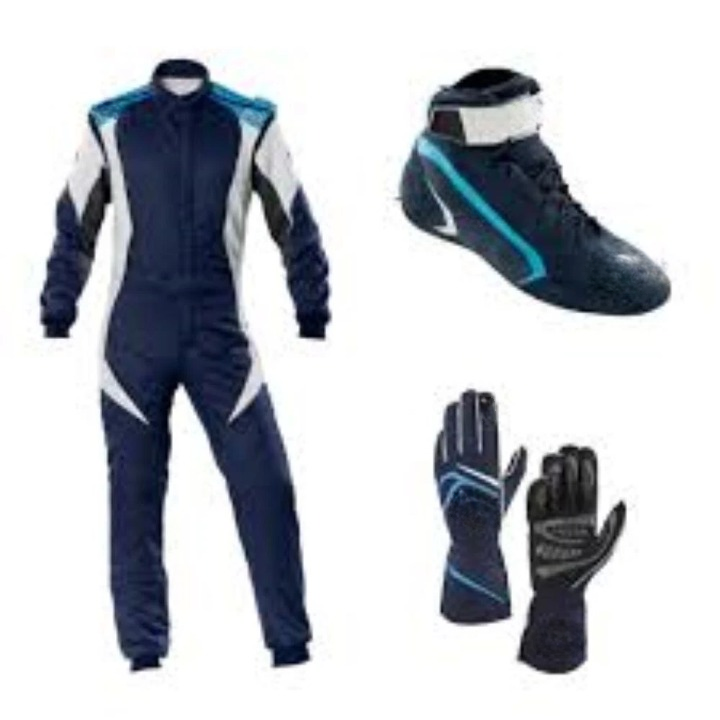 Go Kart Racing Suit Kit - Level 2 Protection, Digital Printed Suit with Karting Shoes & Gloves